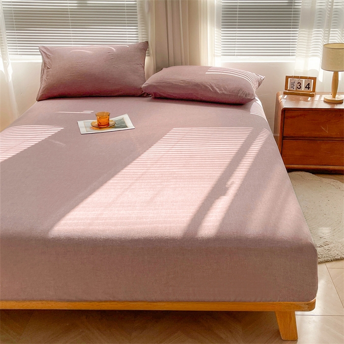 91家纺网 家纺一手货源 找家纺 恋人优选 2025新款纯棉色织床笠--无标款 咖啡