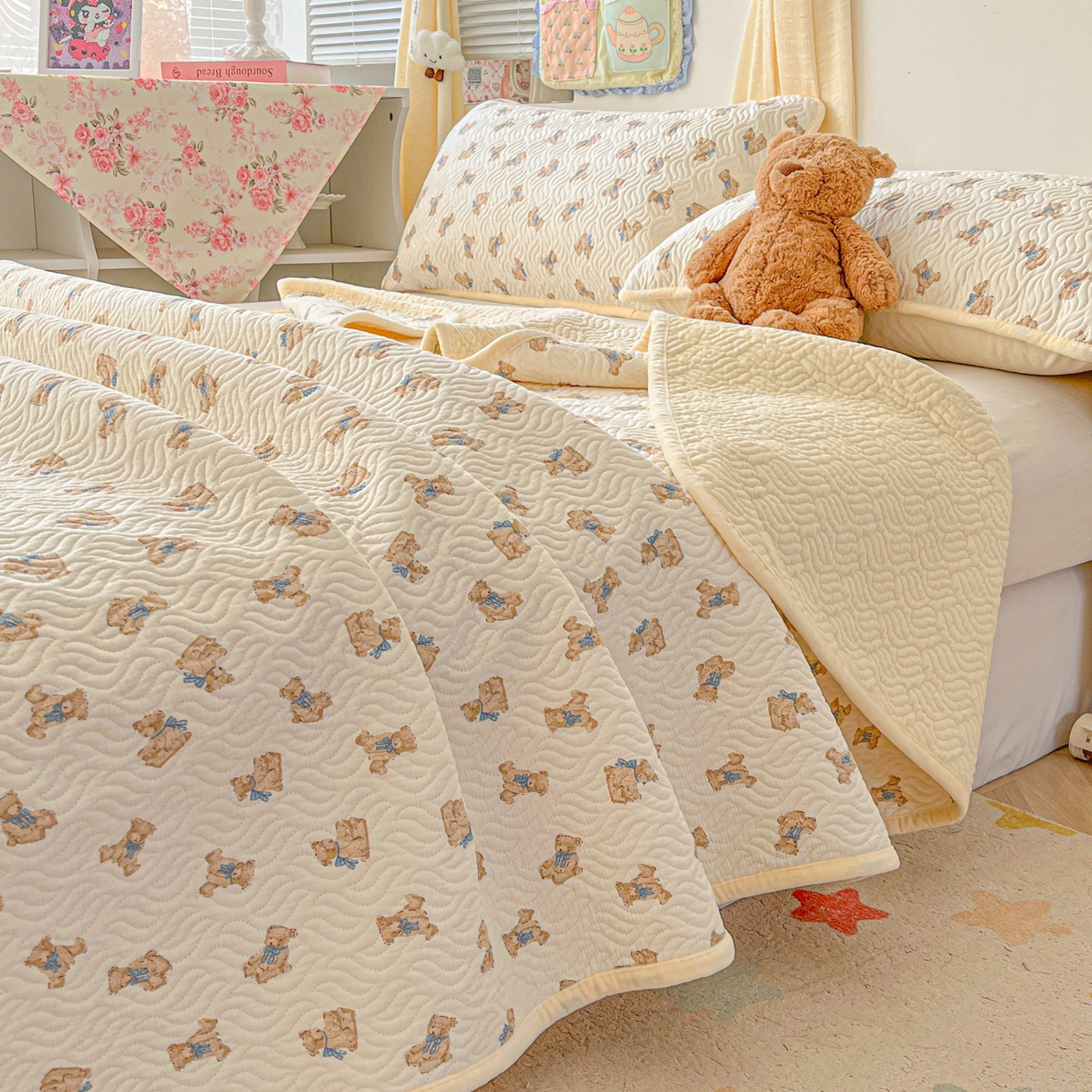 91家纺网 家纺一手货源 找家纺 （总）慕晨 2025新品棉加绒床盖一面全棉一面牛奶绒床盖炕盖单品床盖床盖单件加厚高温酵素砂洗