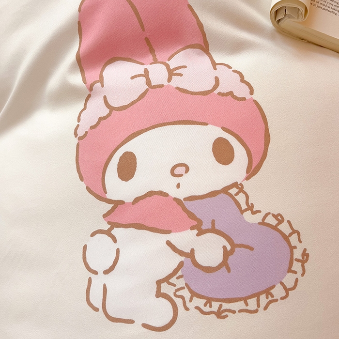 91家纺网 家纺一手货源 找家纺 港岛妹妹 2025新款云朵水洗工艺三丽鸥学生宿舍三件套上下铺三件套 三丽鸥-星月美乐蒂