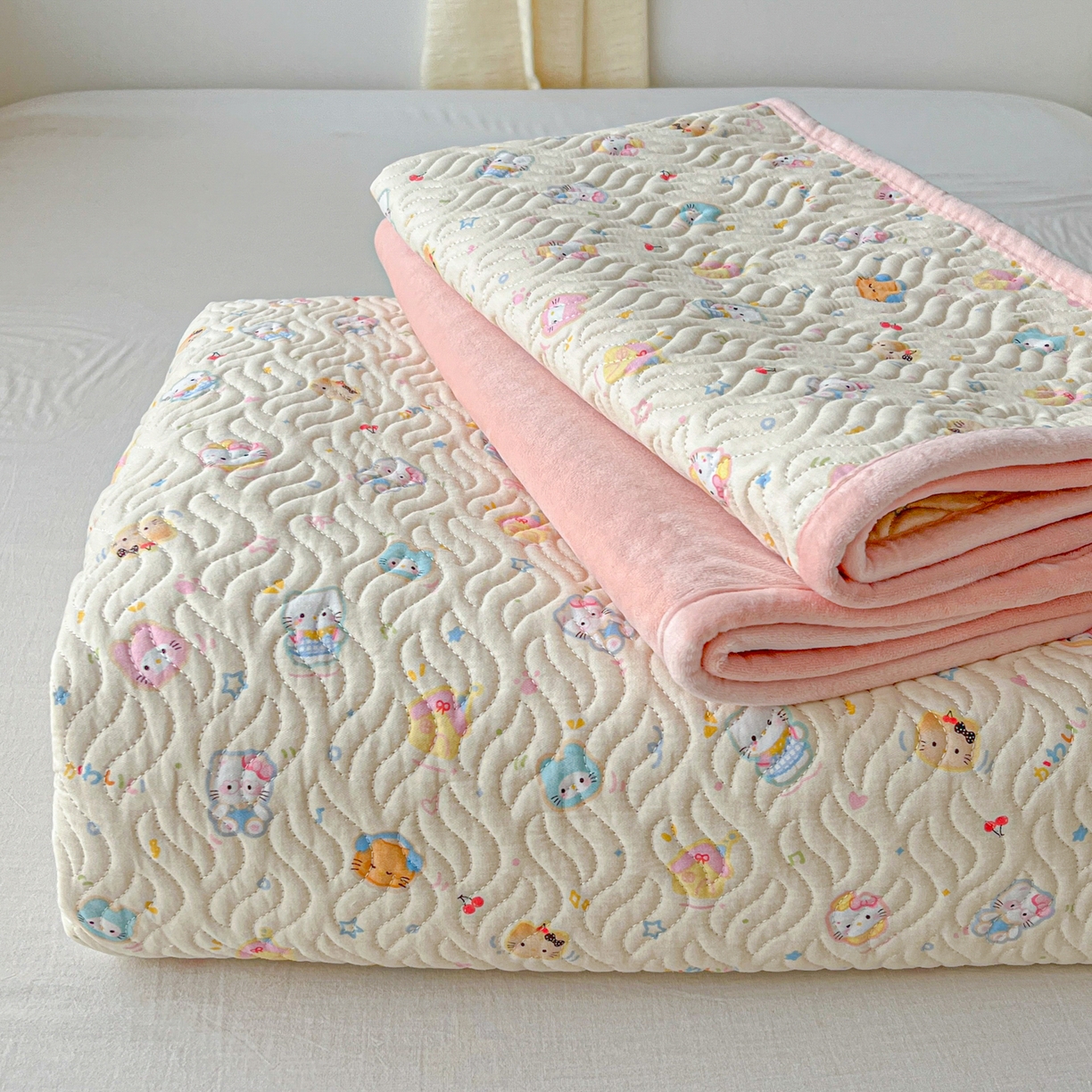 91家纺网 家纺一手货源 找家纺 慕晨 2025新品棉加绒床盖一面全棉一面牛奶绒床盖炕盖单品床盖床盖单件加厚高温酵素砂洗 K乐园