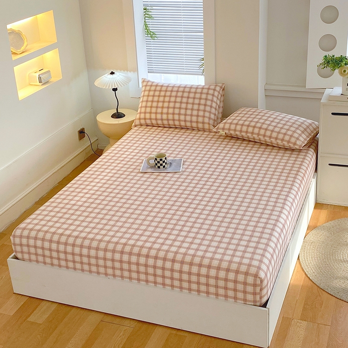 91家纺网 家纺一手货源 找家纺 爱彼家纺 2025新款老粗布床笠 老粗布床笠-艾格