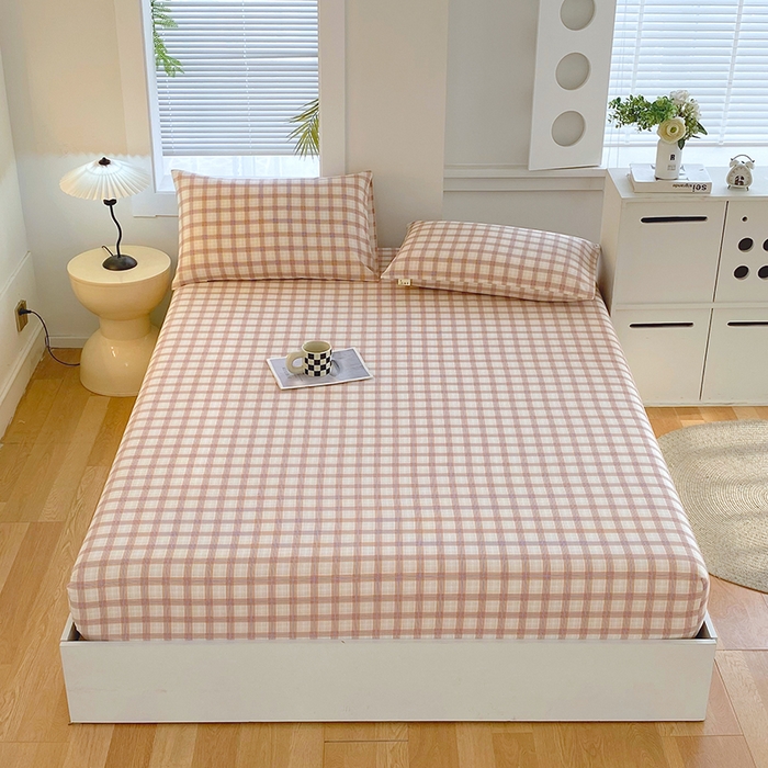 91家纺网 家纺一手货源 找家纺 爱彼家纺 2025新款老粗布床笠 老粗布床笠-艾格