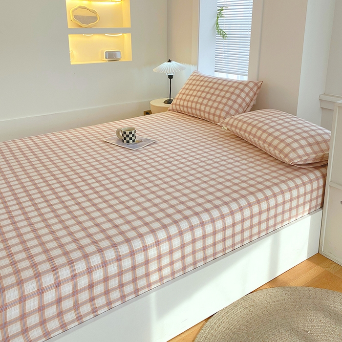 91家纺网 家纺一手货源 找家纺 爱彼家纺 2025新款老粗布床笠 老粗布床笠-艾格