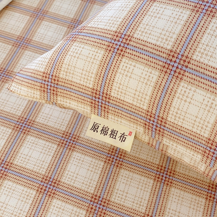 91家纺网 家纺一手货源 找家纺 爱彼家纺 2025新款老粗布床笠 老粗布床笠-艾格