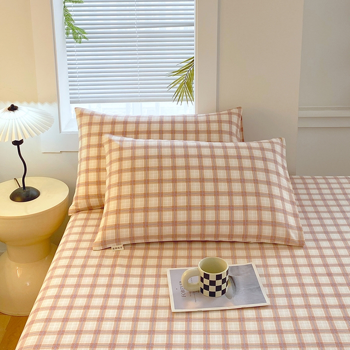 91家纺网 家纺一手货源 找家纺 爱彼家纺 2025新款老粗布床笠 老粗布床笠-艾格