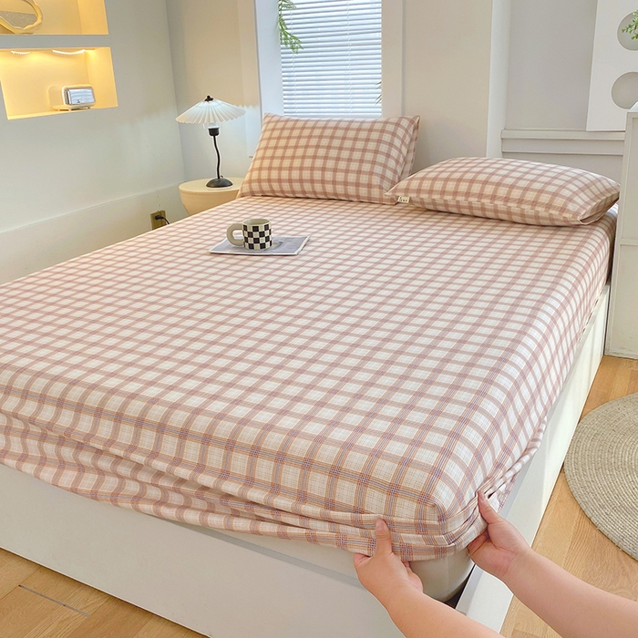 91家纺网 家纺一手货源 找家纺 爱彼家纺 2025新款老粗布床笠 老粗布床笠-艾格