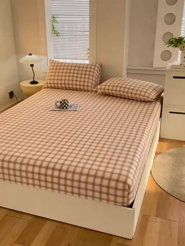 91家纺网 家纺一手货源 找家纺 爱彼家纺 2025新款老粗布床笠 老粗布床笠-艾格