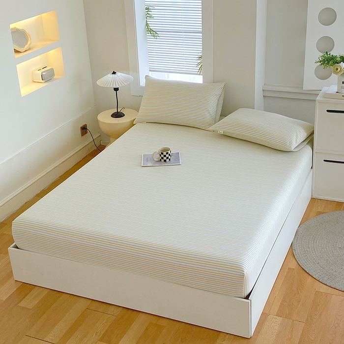 91家纺网 家纺一手货源 找家纺 爱彼家纺 2025新款老粗布床笠 老粗布床笠-北望