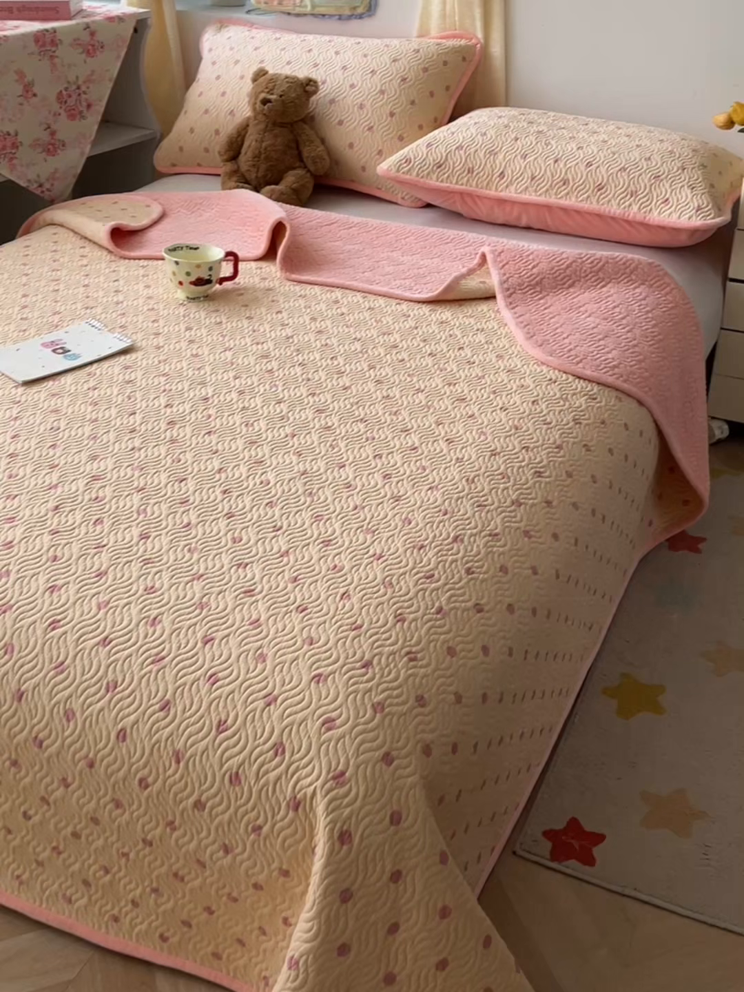 91家纺网 家纺一手货源 找家纺 慕晨 2025新品棉加绒床盖一面全棉一面牛奶绒床盖炕盖单品床盖床盖单件加厚高温酵素砂洗 调色盘