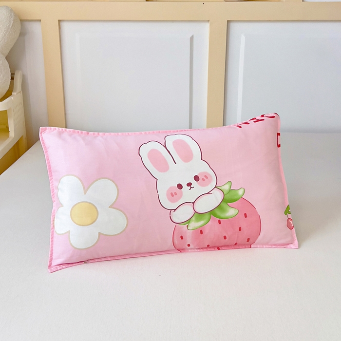 91家纺网 家纺一手货源 找家纺 吉咪兔儿童睡袋四季通用中大童纯棉秋冬季加厚小孩学生成人防踢被子神器草莓免子