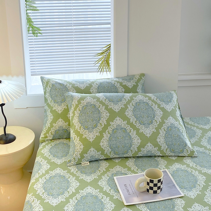 91家纺网 家纺一手货源 找家纺 爱彼家纺 2025新款老粗布床笠 老粗布床笠-欧式灰