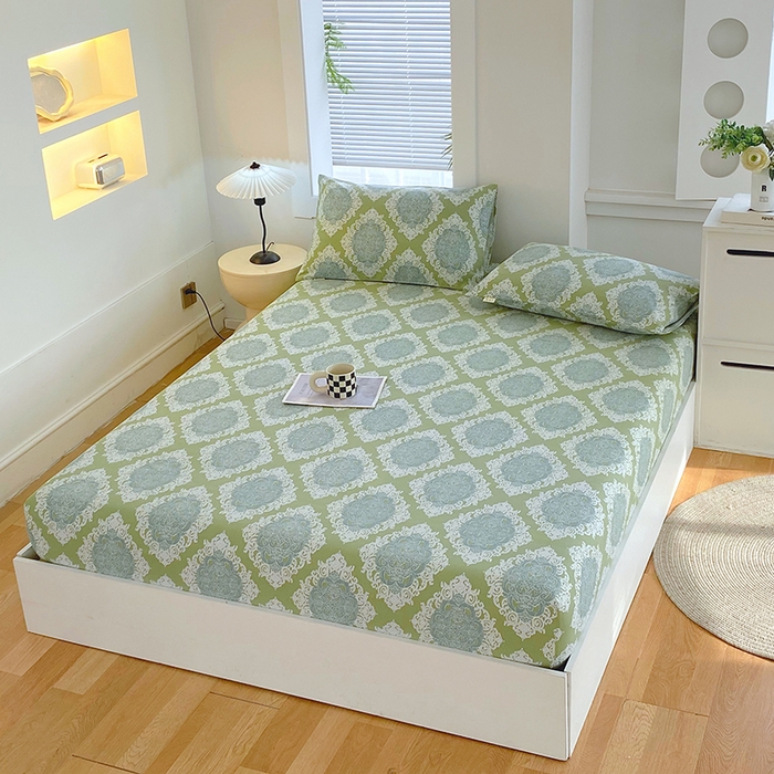 91家纺网 家纺一手货源 找家纺 爱彼家纺 2025新款老粗布床笠 老粗布床笠-欧式灰