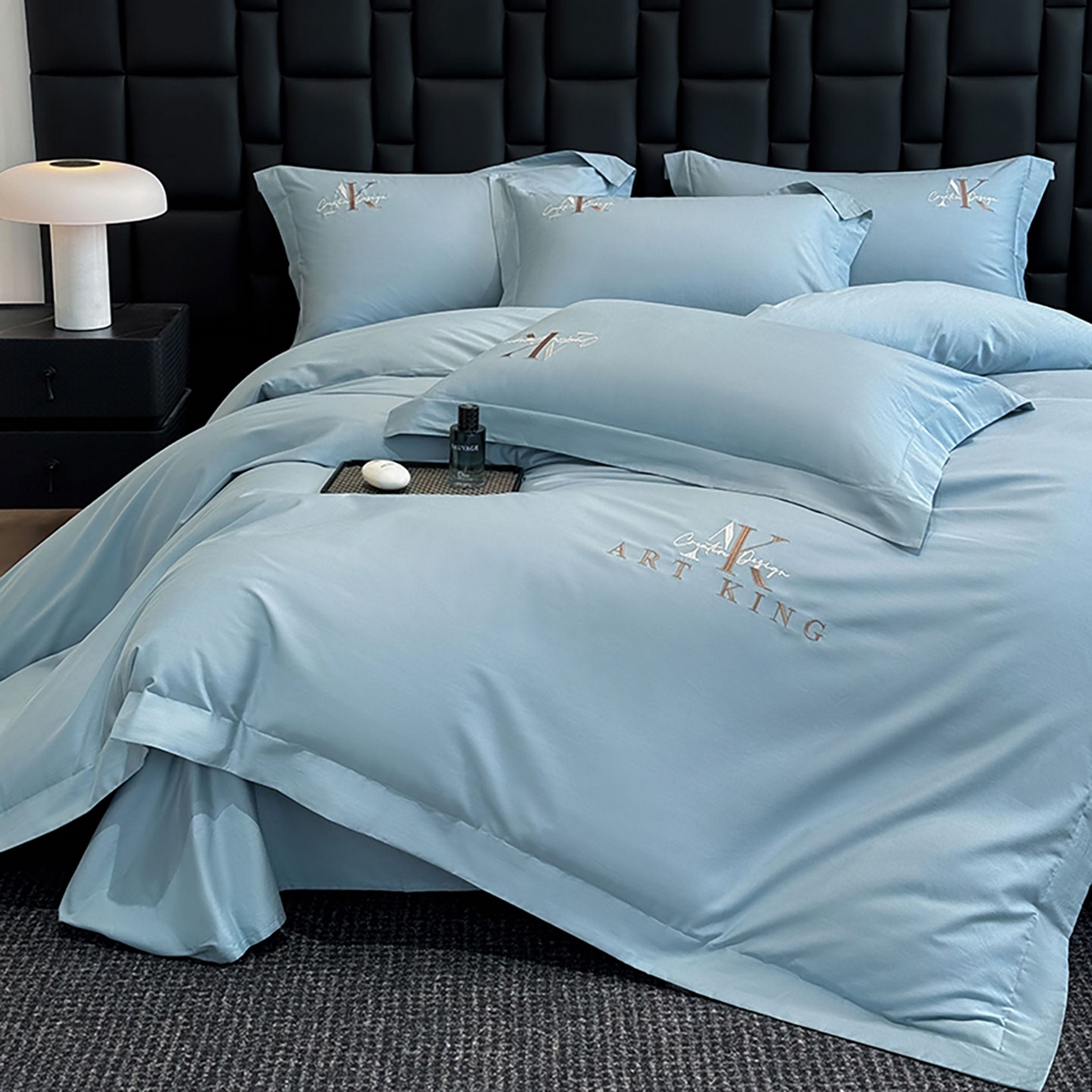 91家纺网 家纺一手货源 找家纺 （总）奥汀洛家纺 2025新款全棉轻奢刺绣四件套-AK