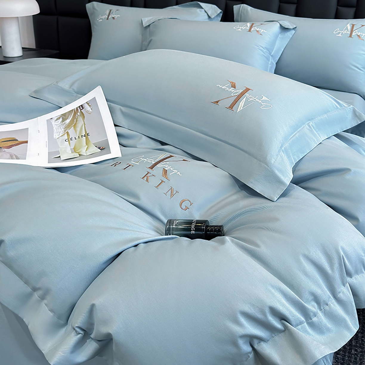 91家纺网 家纺一手货源 找家纺 （总）奥汀洛家纺 2025新款全棉轻奢刺绣四件套-AK