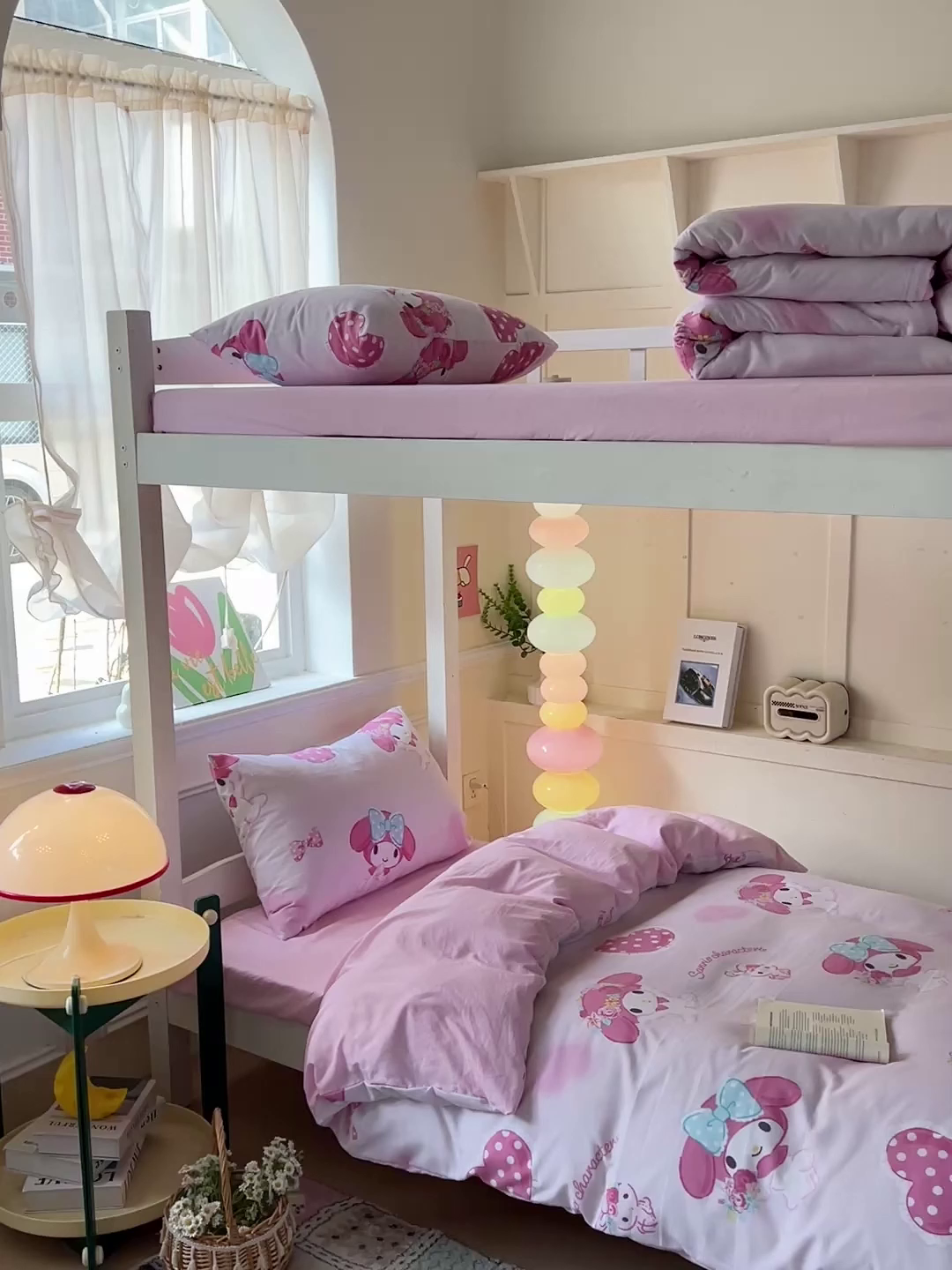 91家纺网 家纺一手货源 找家纺 港岛妹妹 2025新款云朵水洗工艺三丽鸥学生宿舍三件套上下铺三件套 三丽鸥-粉粉美乐蒂