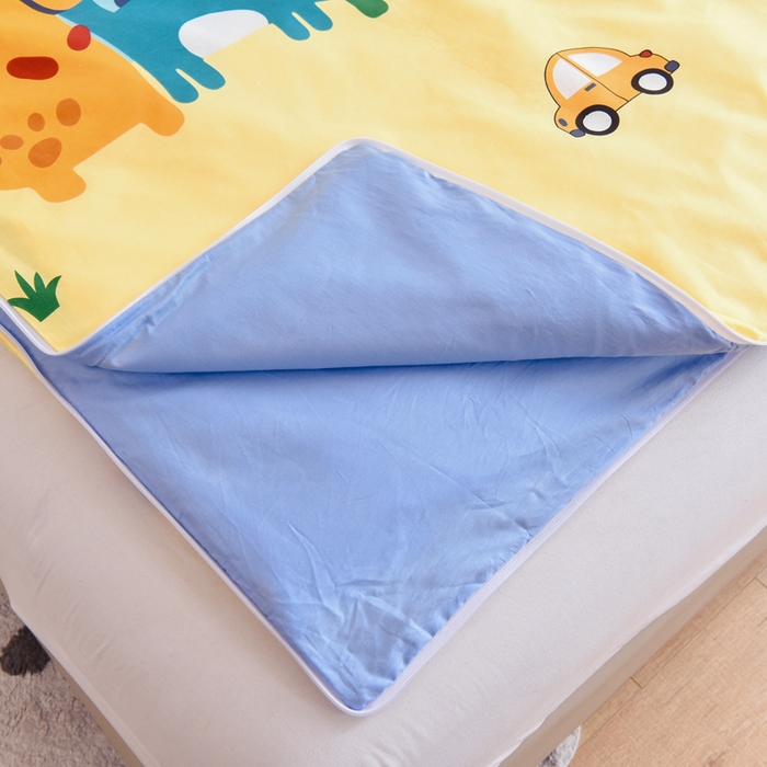 91家纺网 家纺一手货源 找家纺 吉咪兔儿童睡袋四季通用中大童纯棉秋冬季加厚小孩学生成人防踢被子神器恐龙世界