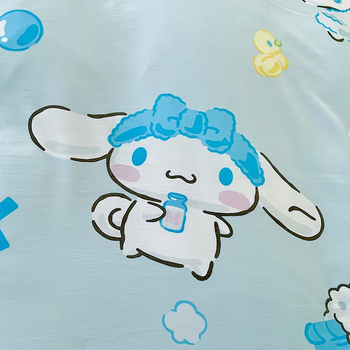 91家纺网 家纺一手货源 找家纺 港岛妹妹 2025新款云朵水洗工艺三丽鸥学生宿舍三件套上下铺三件套 三丽鸥-泡泡玉桂狗