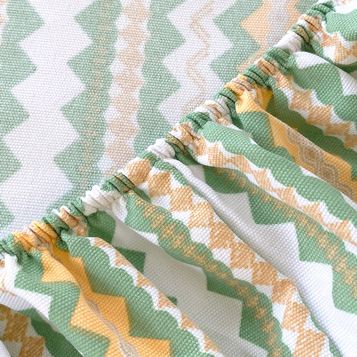 91家纺网 家纺一手货源 找家纺 爱彼家纺 2025新款老粗布床笠 老粗布床笠-向往条绿