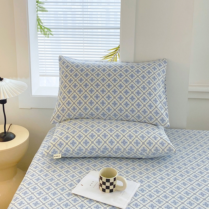 91家纺网 家纺一手货源 找家纺 爱彼家纺 2025新款老粗布床笠 老粗布床笠-星格