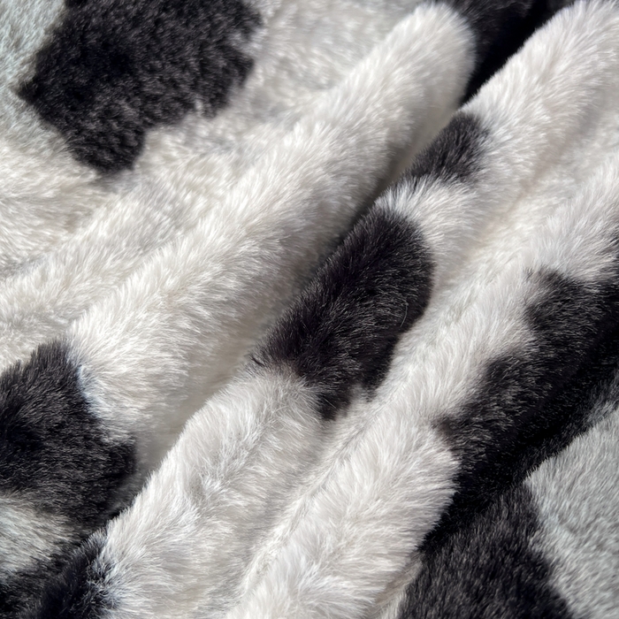 91家纺网 家纺一手货源 找家纺 米乐被业 2025新款兔毛印花豆豆被被子被芯 奶牛纹