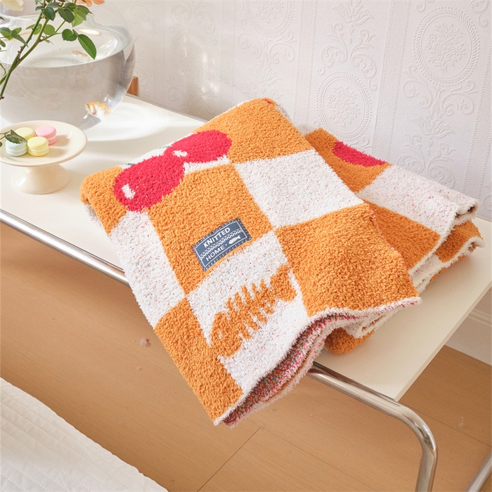 91家纺网 家纺一手货源 找家纺 （总）暖绵绵 2025新款半边绒小樱桃毛毯 新品樱洛系列（最低零售价：173元）