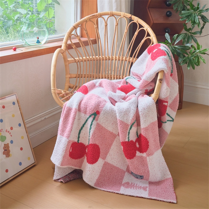 91家纺网 家纺一手货源 找家纺 （总）暖绵绵 2025新款半边绒小樱桃毛毯 新品樱洛系列（最低零售价：173元）