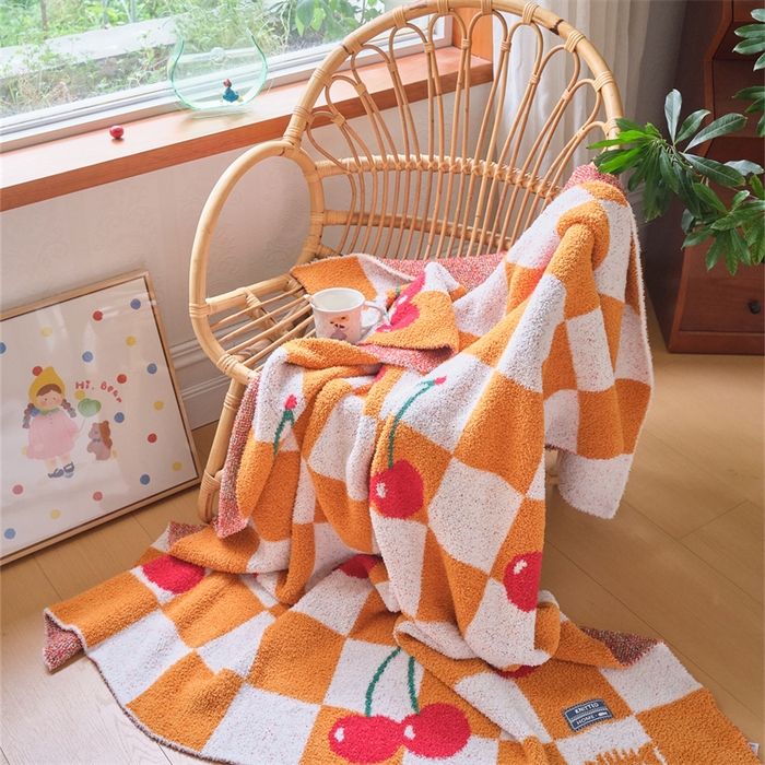 91家纺网 家纺一手货源 找家纺 （总）暖绵绵 2025新款半边绒小樱桃毛毯 新品樱洛系列（最低零售价：173元）