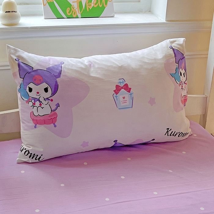 91家纺网 家纺一手货源 找家纺 港岛妹妹 2025新款云朵水洗工艺三丽鸥学生宿舍三件套上下铺三件套 三丽鸥-五星库洛米