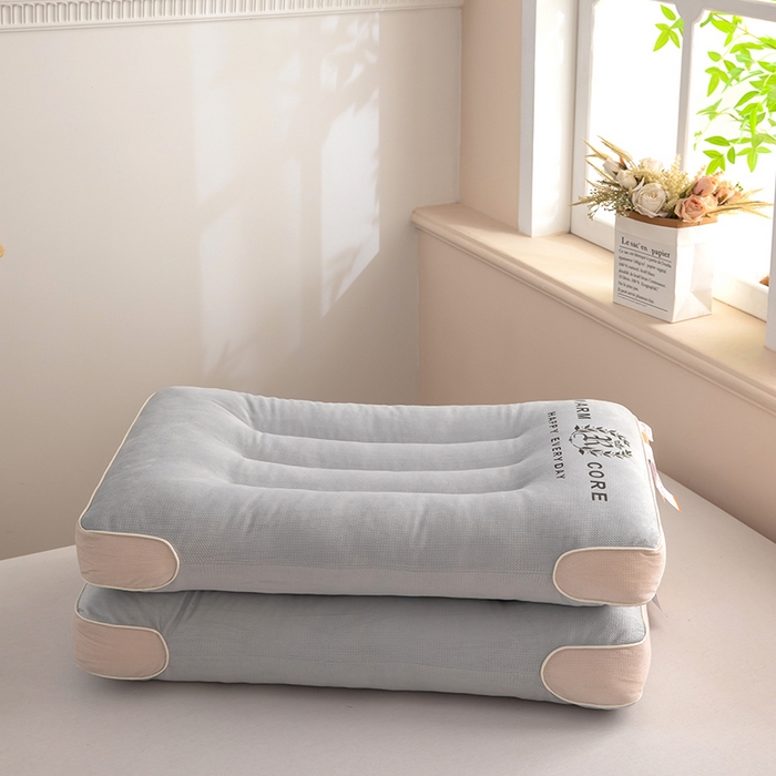 91家纺网 家纺一手货源 找家纺 九州枕芯 2025新款肩颈释压倍暖枕 灰色