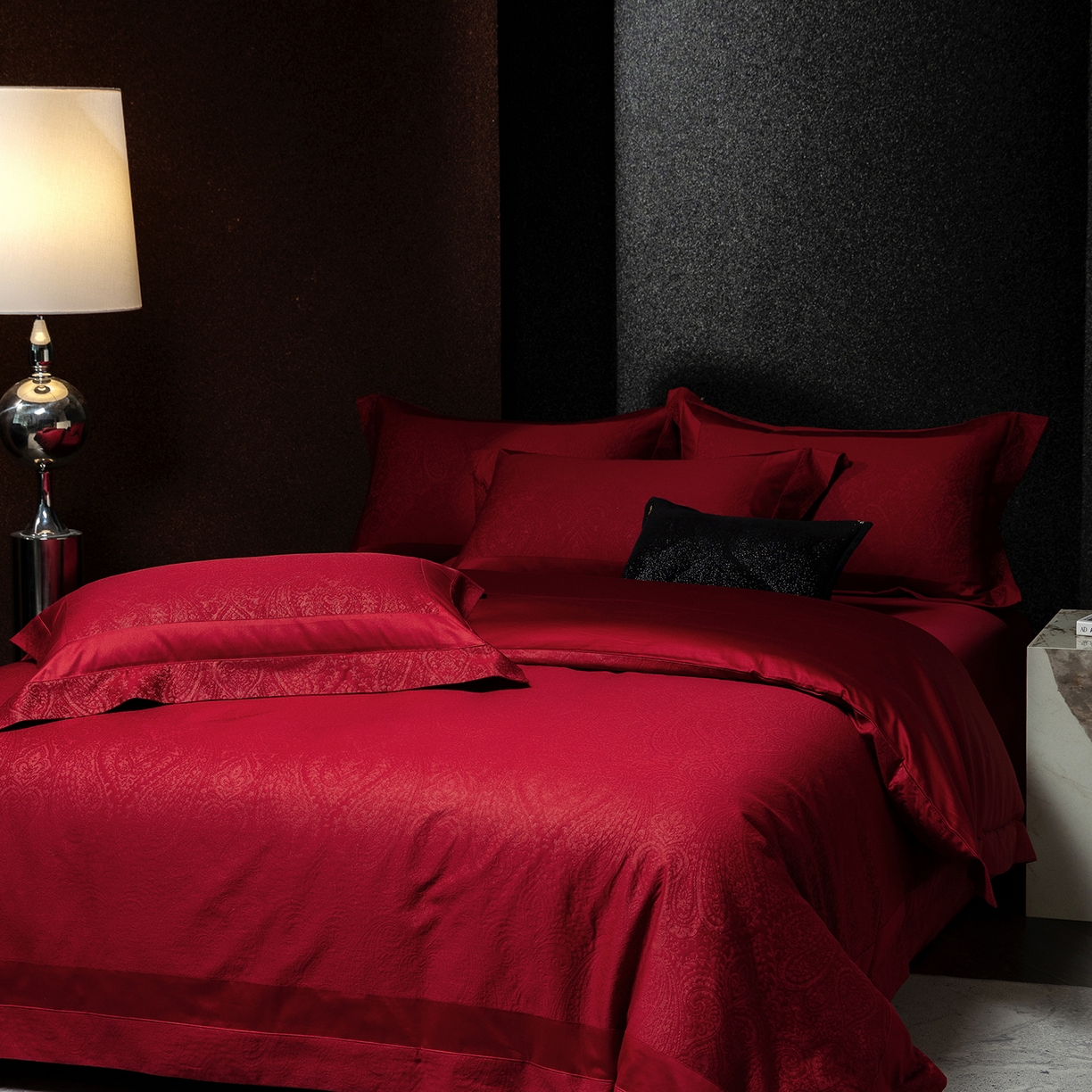 91家纺网 家纺一手货源 找家纺 （总）太古汇家居 2025新款全棉厚织金丝银线四件套-佩兹力