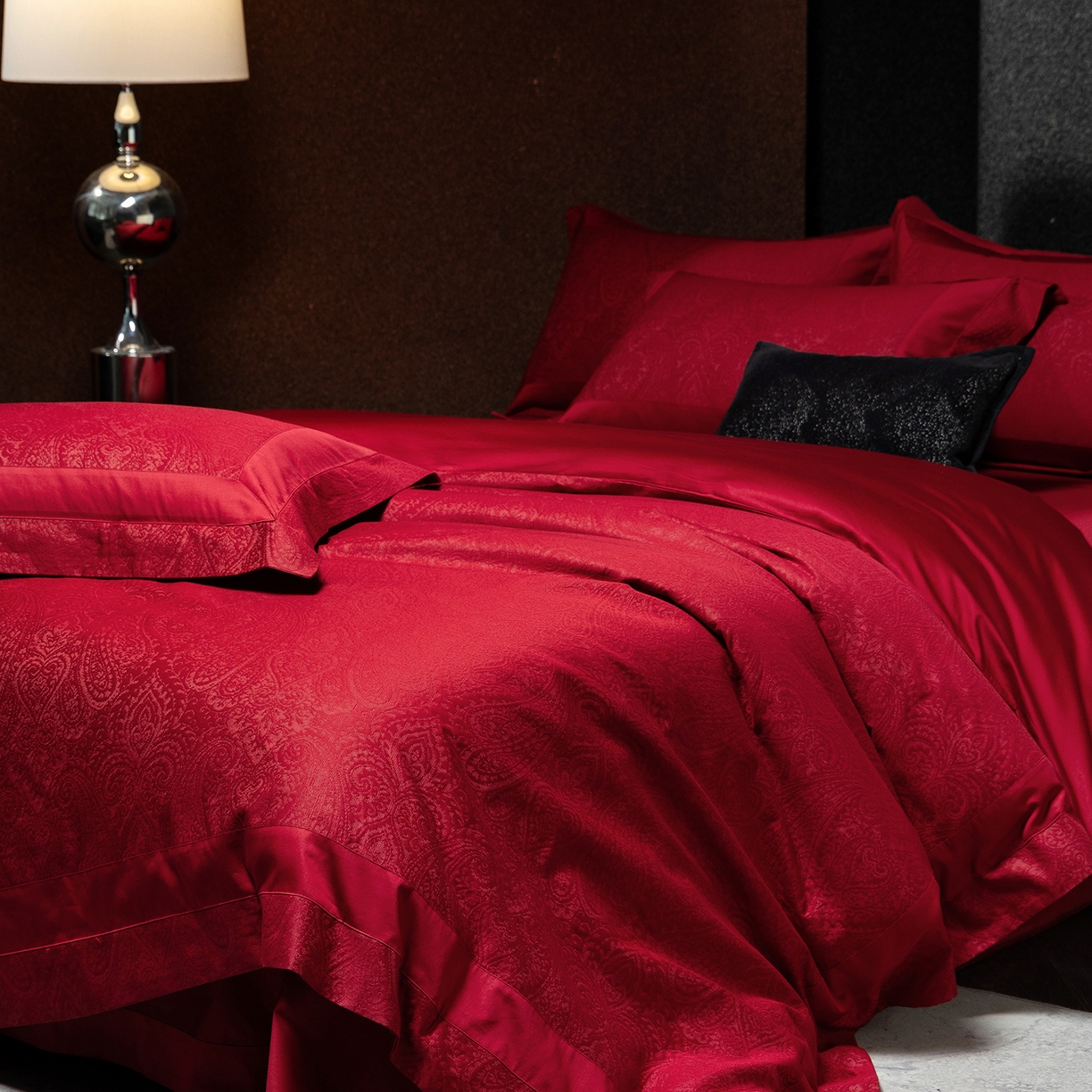 91家纺网 家纺一手货源 找家纺 （总）太古汇家居 2025新款全棉厚织金丝银线四件套-佩兹力