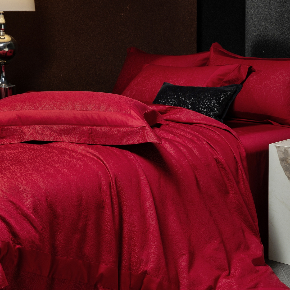 91家纺网 家纺一手货源 找家纺 （总）太古汇家居 2025新款全棉厚织金丝银线四件套-佩兹力