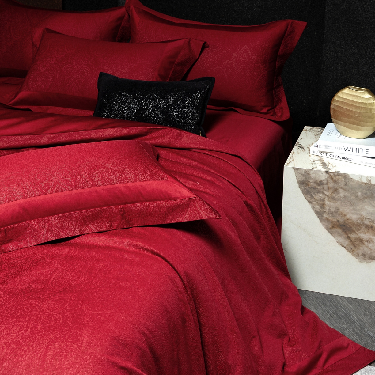 91家纺网 家纺一手货源 找家纺 （总）太古汇家居 2025新款全棉厚织金丝银线四件套-佩兹力