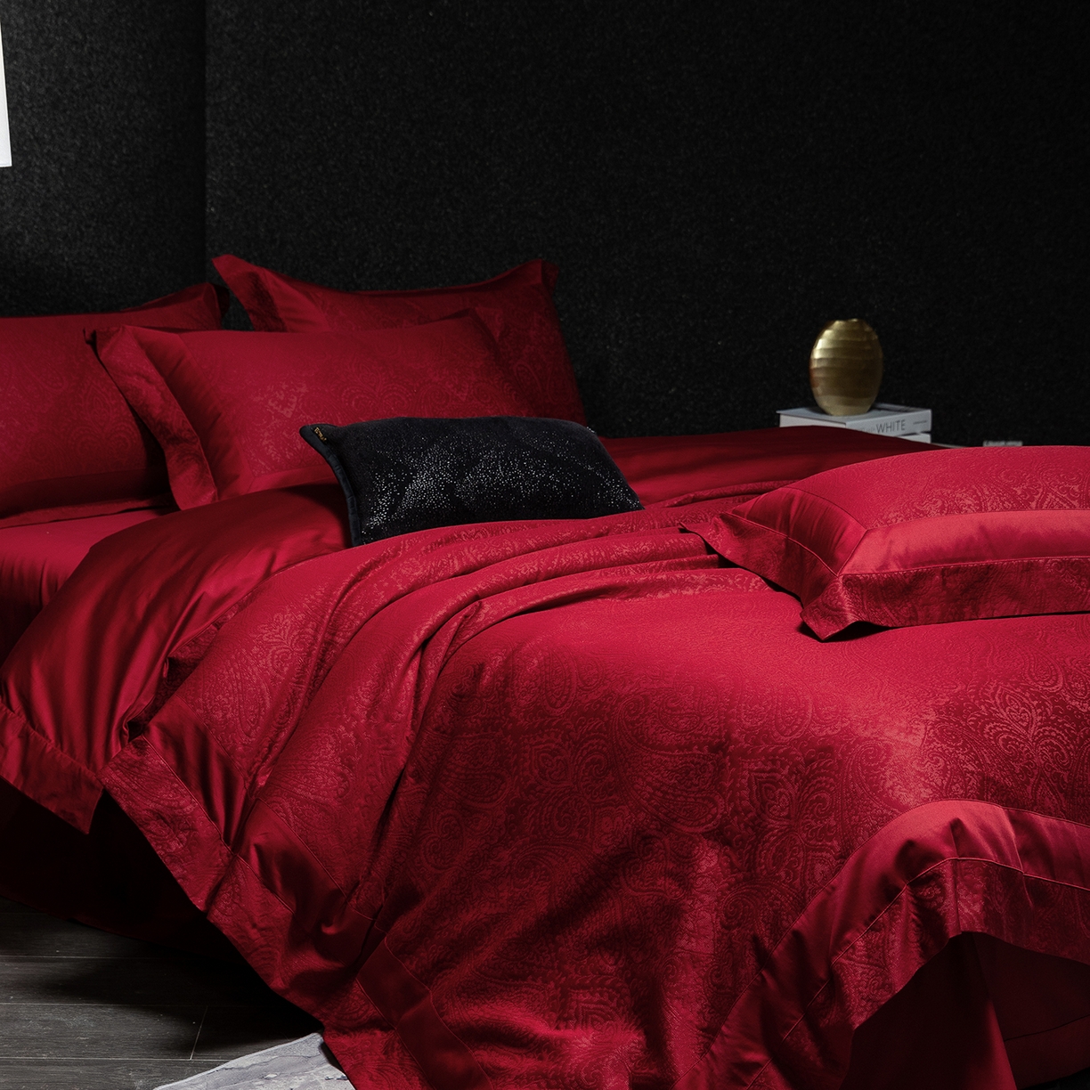 91家纺网 家纺一手货源 找家纺 （总）太古汇家居 2025新款全棉厚织金丝银线四件套-佩兹力