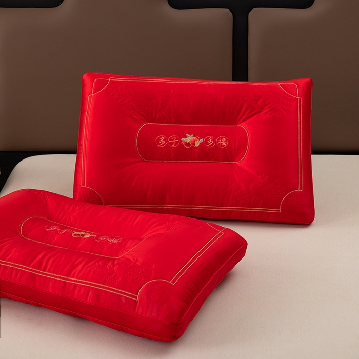 91家纺网 家纺一手货源 找家纺 （总）九州枕芯 2025新款多子多福婚庆保健枕