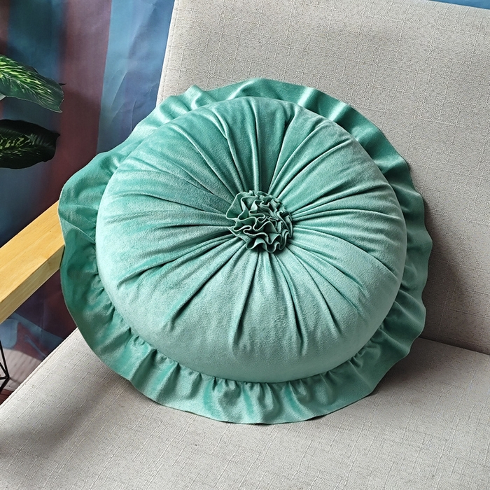 91家纺网 家纺一手货源 找家纺 （总）李帅家居 新款荷叶边花蕊抱枕花边靠垫沙发靠背装饰家用腰靠枕花朵枕芯