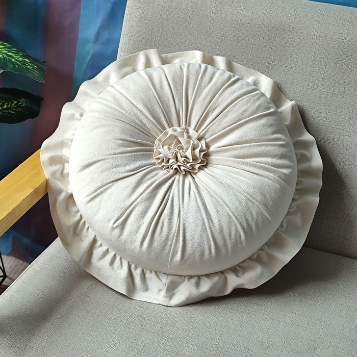 91家纺网 家纺一手货源 找家纺 （总）李帅家居 新款荷叶边花蕊抱枕花边靠垫沙发靠背装饰家用腰靠枕花朵枕芯