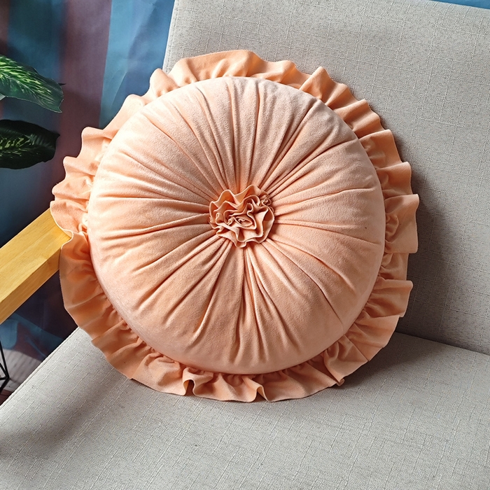 91家纺网 家纺一手货源 找家纺 （总）李帅家居 新款荷叶边花蕊抱枕花边靠垫沙发靠背装饰家用腰靠枕花朵枕芯