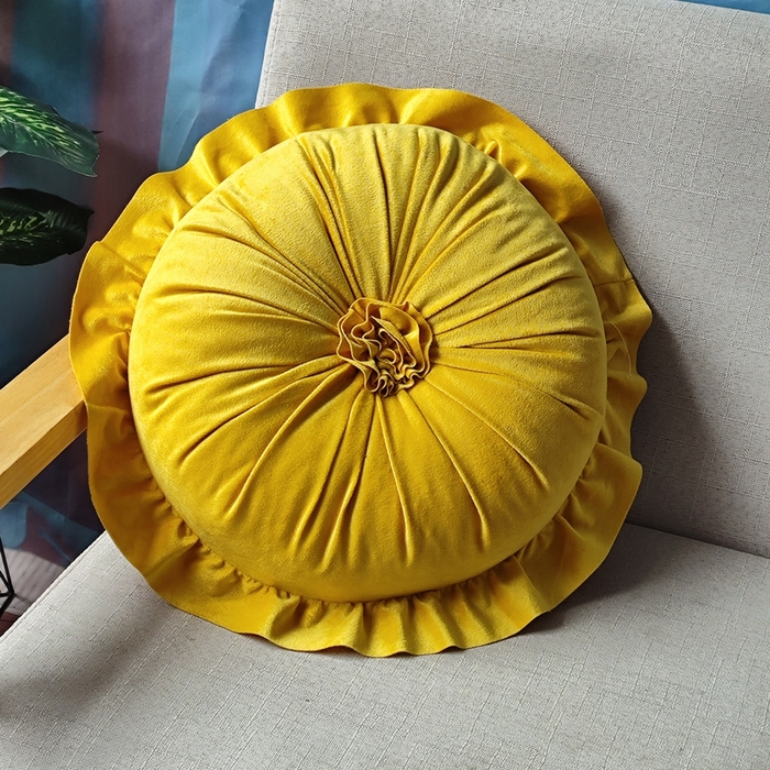 91家纺网 家纺一手货源 找家纺 （总）李帅家居 新款荷叶边花蕊抱枕花边靠垫沙发靠背装饰家用腰靠枕花朵枕芯