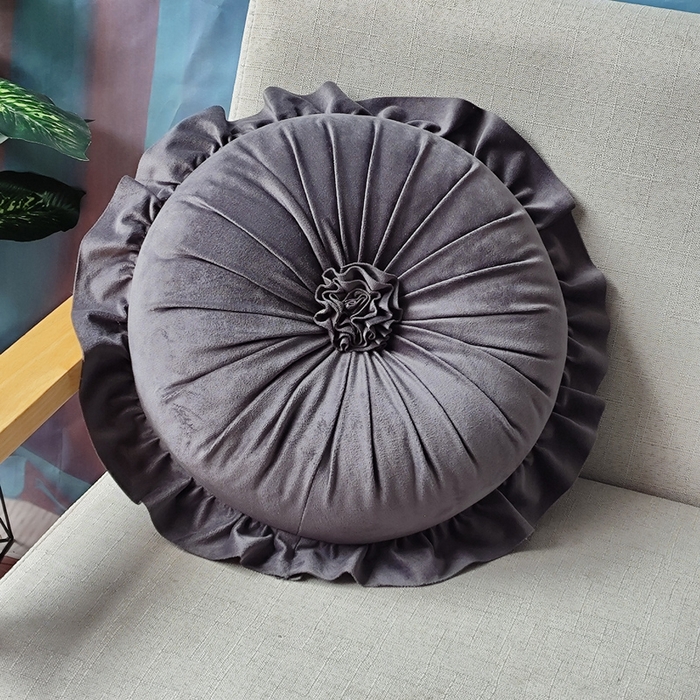 91家纺网 家纺一手货源 找家纺 （总）李帅家居 新款荷叶边花蕊抱枕花边靠垫沙发靠背装饰家用腰靠枕花朵枕芯