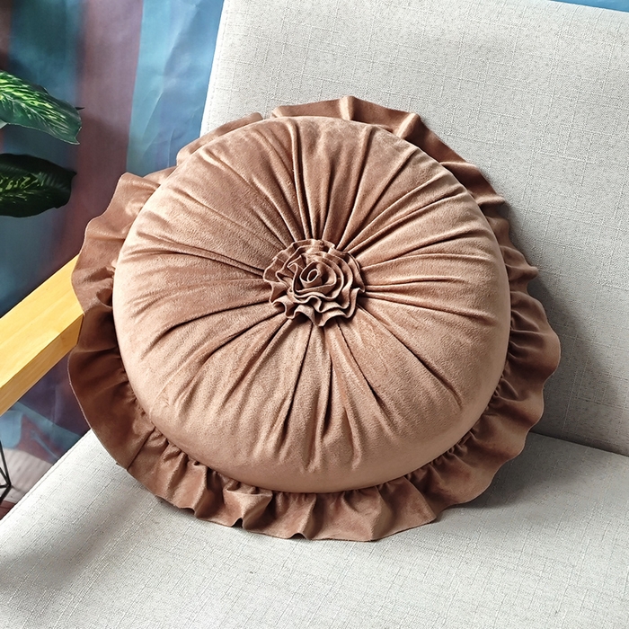 91家纺网 家纺一手货源 找家纺 （总）李帅家居 新款荷叶边花蕊抱枕花边靠垫沙发靠背装饰家用腰靠枕花朵枕芯