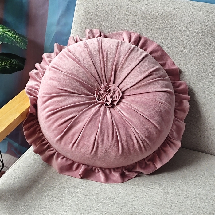 91家纺网 家纺一手货源 找家纺 （总）李帅家居 新款荷叶边花蕊抱枕花边靠垫沙发靠背装饰家用腰靠枕花朵枕芯