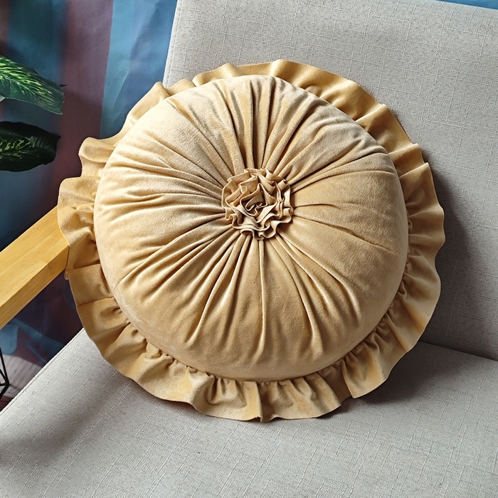 91家纺网 家纺一手货源 找家纺 （总）李帅家居 新款荷叶边花蕊抱枕花边靠垫沙发靠背装饰家用腰靠枕花朵枕芯