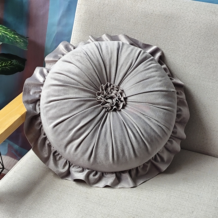 91家纺网 家纺一手货源 找家纺 （总）李帅家居 新款荷叶边花蕊抱枕花边靠垫沙发靠背装饰家用腰靠枕花朵枕芯