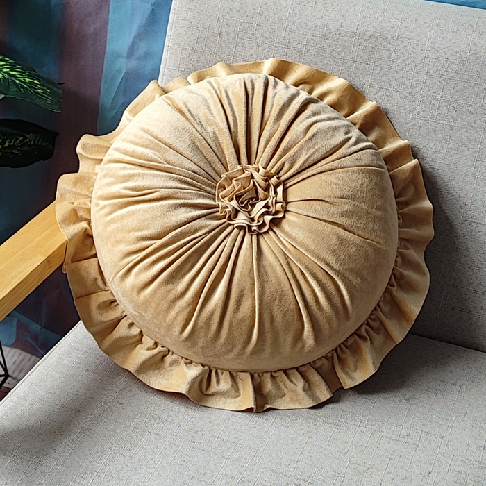 91家纺网 家纺一手货源 找家纺 （总）李帅家居 新款荷叶边花蕊抱枕花边靠垫沙发靠背装饰家用腰靠枕花朵枕芯