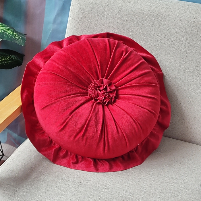 91家纺网 家纺一手货源 找家纺 （总）李帅家居 新款荷叶边花蕊抱枕花边靠垫沙发靠背装饰家用腰靠枕花朵枕芯