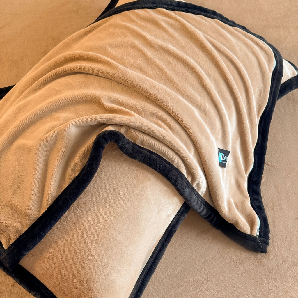 91家纺网 家纺一手货源 找家纺 金麦家纺 2025新款牛奶绒撞色拼边四件套贝拉系列 贝拉-香槟色