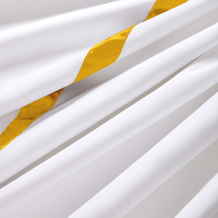 91家纺网 家纺一手货源 找家纺 罗菲尼酒店用品 2025新款高仿棉织带酒店宾馆四件套套件经典织带款 经典织带-金黄