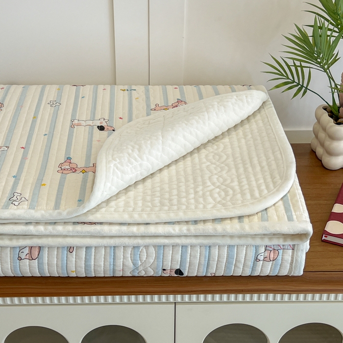 91家纺网 家纺一手货源 找家纺 （总）沐纯家居 2025新款婴儿绒纯棉水洗床盖