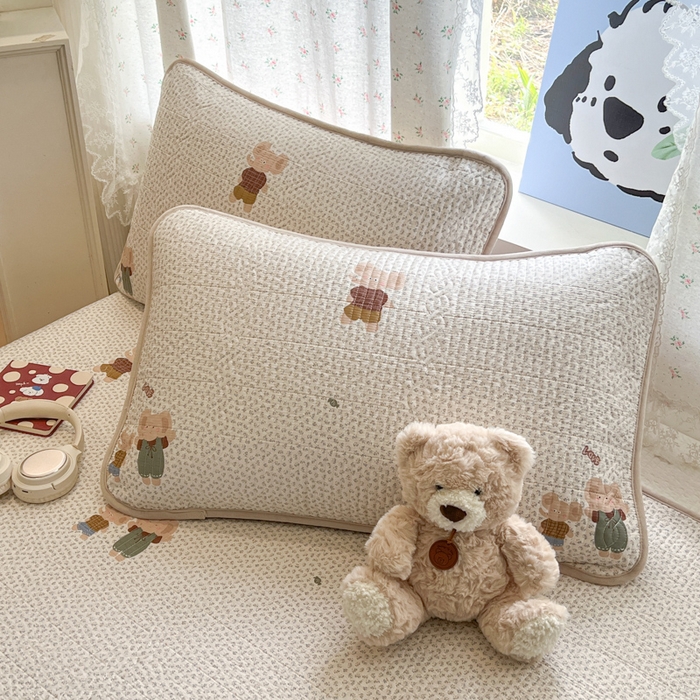 91家纺网 家纺一手货源 找家纺 沐纯家居 2025新款婴儿绒纯棉水洗床盖象博士-奶咖